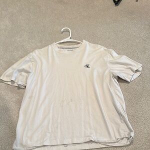 Calvin Klein White Short Sleeve Tee Casual Fit